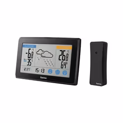 Hama Touch, Noir, Hygromètre d'intérieur, Thermomètre d'intérieur, Hygromètre extérieur, Thermomètre d'extérieur, 20 - 95%, 2 ...