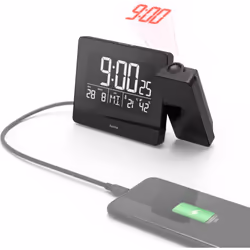 Hama Plus Charge, Réveil numérique, Rectangle, Noir, Plastique, -9 - 50 °C, °C