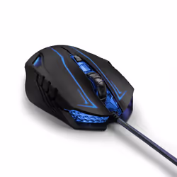 uRage Reaper Ess., Droitier, Optique, USB Type-A, 3200 DPI, Noir, Bleu