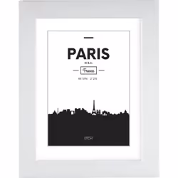 Hama Paris, Polystyrène, Blanc, Cadre pour une seule photo, 7 x 10 cm, Rectangulaire, Réfléchissant