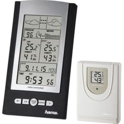 Hama EWS-800 Noir, Argent LCD Batterie