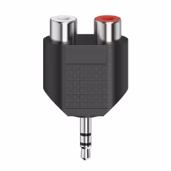 Hama 00205187, 3.5mm, 2 x RCA, Noir, Argent