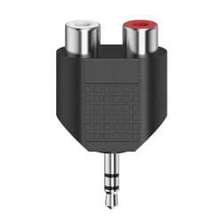 Hama 00205187 changeur de genre de câble 3.5mm 2 x RCA Noir, Argent