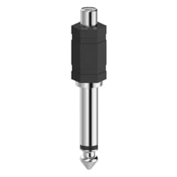 Hama 00205188 changeur de genre de câble RCA 6.3 Noir, Argent