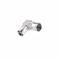 Hama 00205202, Coaxial, Coaxial, Mâle, Femelle, 90°, Argent