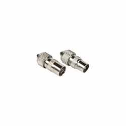 Hama 00205211, Coaxial, Coaxial, Mâle, Femelle, 7 mm, Argent