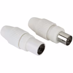 Hama 00205212, Coaxial, Coaxial, Mâle, Femelle, 7 mm, Blanc