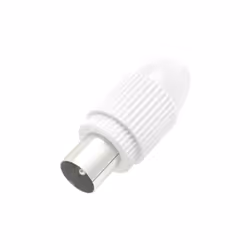 Hama 00205213, Coaxial, Coaxial, Mâle, 7 mm, Blanc, 1 pièce(s)
