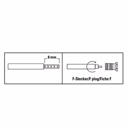 Hama 00205204 connecteur coaxial Type F 2 pièce(s)