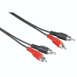 Hama 00205085 câble audio 1,5 m 2 x RCA Noir