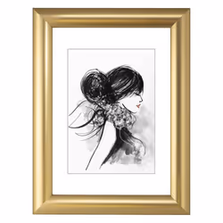 Hama Sofia, Composé plastique-bois (WPC), Or, Cadre pour une seule photo, Table, 20 x 28 cm, Rectangulaire