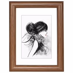 Hama Sofia, Composé plastique-bois (WPC), Marron, Cadre pour une seule photo, Table, 9 x 13 cm, Rectangulaire