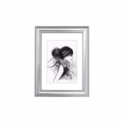 Hama Sofia, Composé plastique-bois (WPC), Argent, Cadre pour une seule photo, Table, 13 x 18 cm, Rectangulaire