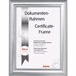 Hama Sofia, Composé plastique-bois (WPC), Argent, Cadre pour une seule photo, 21 x 29,7 cm, Rectangulaire, Paysage/portrait