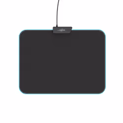 uRage Lethality 200 Illuminated, Noir, Image, Tissu, Caoutchouc, Alimenté par port USB, Base antidérapante, Tapis de souris d ...