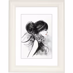 Hama Sofia, Composé plastique-bois (WPC), Blanc, Cadre pour une seule photo, Table, 20 x 28 cm, Rectangulaire