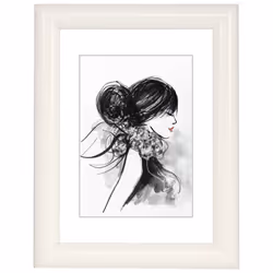 Hama Sofia, Composé plastique-bois (WPC), Blanc, Cadre pour une seule photo, 28 x 35 cm, Rectangulaire, Paysage/portrait