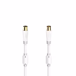 Hama 00205245, 0,75 m, Coaxial, Coaxial, Blanc