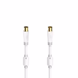 Hama 00205246, 1,5 m, Coaxial, Coaxial, Blanc