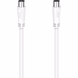 Hama 00205044, 0,75 m, Coaxial, Coaxial, Blanc