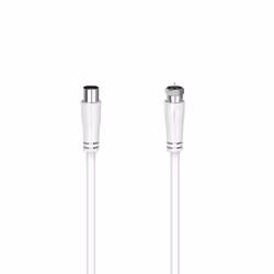 Hama 00205061, 1,5 m, Coaxial, F, Blanc