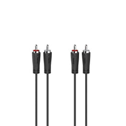 Hama 00205257 câble audio 1,5 m 2 x RCA Noir