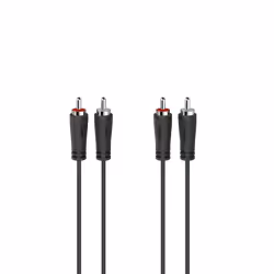 Hama 00205258, 2 x RCA, Mâle, 2 x RCA, Mâle, 3 m, Noir
