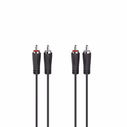 Hama 00205093, 2 x RCA, Mâle, 2 x RCA, Mâle, 5 m, Noir