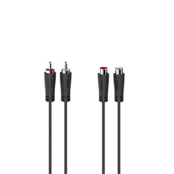 Hama 00205259 câble audio 1,5 m 2 x RCA Noir