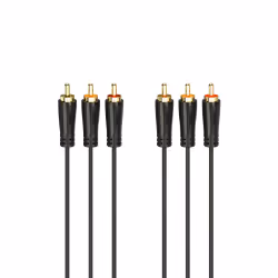 Hama 00205150, 3 x RCA, Mâle, 3 x RCA, Mâle, 1,5 m, Noir