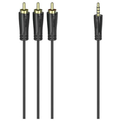 Hama 00205154 câble audio 1,5 m 3,5mm 3 x RCA Noir