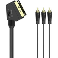 Hama 00205156 Câble SCART 1,5 m 3 x RCA Noir