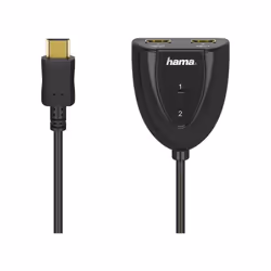 Hama 00205161, HDMI Type A (Standard), 2 x HDMI Type A (Standard), Noir