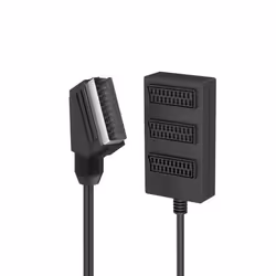 Hama 00205170, 0,5 m, SCART (10-pin), 3 x SCART (21-pin), Mâle, Femelle, Noir