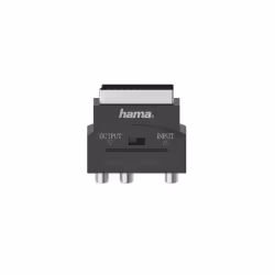Hama 00205268, S-VHS, 3 x RCA + SCART (21-pin), Femelle, Mâle/Femelle, Droit, Droit