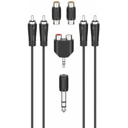 Hama 00205175 câble audio 2,5 m 2 x RCA Noir