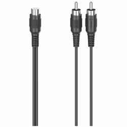 Hama 00205184, 2 x RCA, Mâle, RCA, Femelle, Noir