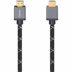 Hama 00205238, 1 m, HDMI Type A (Standard), HDMI Type A (Standard), Compatibilité 3D, 48 Gbit/s, Noir, Gris
