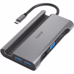 Hama 00200102, USB 3.2 Gen 1 (3.1 Gen 1) Type-C, 60 W, 10,100,1000 Mbit/s, Anthracite, Gris, HDMI, RJ-45, USB 3.2 Gen 1 (3.1  ...