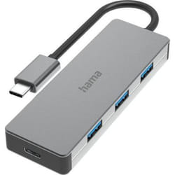 Hama 00200105 hub & concentrateur USB 3.2 Gen 2 (3.1 Gen 2) Type-C 10000 Mbit/s Gris