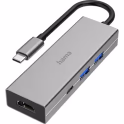 Hama 00200107, USB 3.2 Gen 1 (3.1 Gen 1) Type-C, 100 W, Anthracite, Gris, HDMI, USB 3.2 Gen 1 (3.1 Gen 1) Type-A, USB 3.2 Gen ...