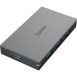 Hama 00200115 hub & concentrateur USB 3.2 Gen 1 (3.1 Gen 1) Type-A 5000 Mbit/s Anthracite, Gris