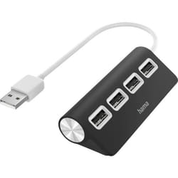 Hama 00200119 hub & concentrateur USB 2.0 480 Mbit/s Noir