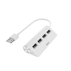 Hama 00200120 hub & concentrateur USB 2.0 480 Mbit/s Blanc