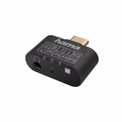 Hama 00200302, USB Type-C, 3,5 mm, Noir