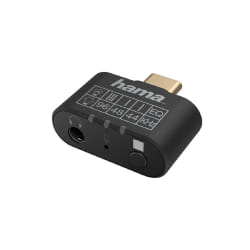 Hama 00200302 changeur de genre de câble USB Type-C 3,5 mm Noir