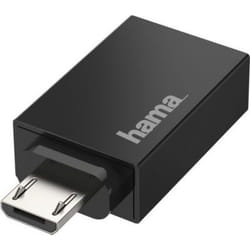Hama 00200307 changeur de genre de câble Micro-USB USB Type-A Noir
