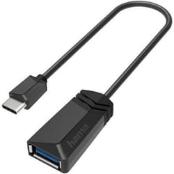 Hama 00200312 changeur de genre de câble USB Type-A USB Type-C Noir