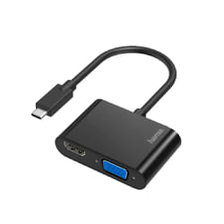 Hama 00200313 câble vidéo et adaptateur USB Type-C HDMI + VGA (D-Sub) Noir