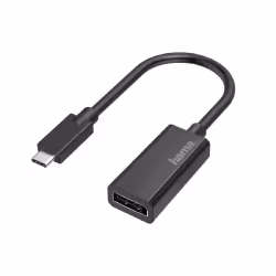 Hama 00200314, USB Type-C, DisplayPort, Mâle, Femelle, Droit, Droit